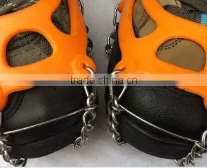 Anti Slip 8-Teeth POINT Ice Snow Shoes Spike Grip Boots Chain Crampons Grippers thumbnail-2