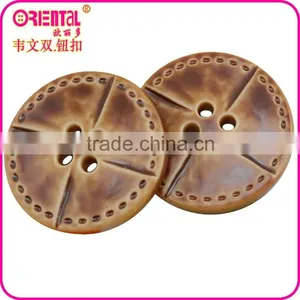 4-hole Imitation Leather Plastic Coat Button thumbnail-1