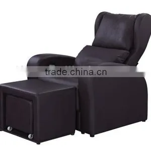 Modern Black Leather Recliner Sofa thumbnail-2