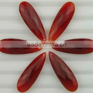 Onyx All Color Chalcedony Custom Cut Briollete Chicklets Drops Gemstones Cabochon Calibrated thumbnail-1