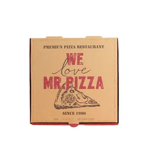 Wholesale Custom Cheap Factory Printed Logo Cowhide Carton Pizza Box thumbnail-1