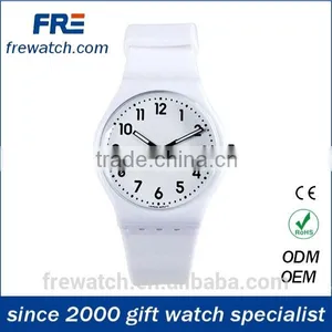Fashion Colorful Water Resisting Plastic Watch With Pvc Strap and Stainless Steel Back thumbnail-2