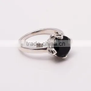 BLACK SPINEL RING ,925 Sterling Silver Jewelry Wholesale,WHOLESALE SILVER JEWELRY,SILVER EXPORTER,SILVER JEWELRY FROM INDIA thumbnail-2