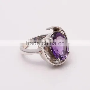 AMETHYST RING ,925 Sterling Silver Jewelry Wholesale,WHOLESALE SILVER JEWELRY,SILVER EXPORTER,SILVER JEWELRY FROM INDIA thumbnail-2
