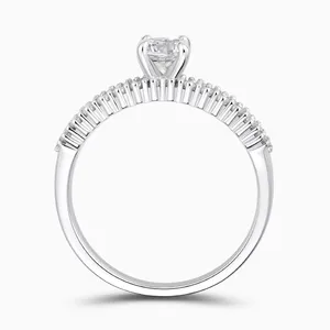 Shining Star Jewelry Dainty Round Cz Ring Women Sterling Silver Wedding Rings thumbnail-4