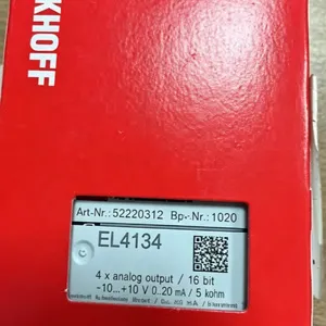 Beckhoff EL4134 EtherCAT Analog Output Terminal 4-Channel Current Output Module 0-20mA 16-Bit Industrial Automation I/O thumbnail-4