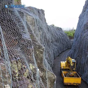 Rockfall Netting G80 4.6 Mechanized Grid Weaving Flexible Wire Mesh Rockfall Netting Secure Water Conservancy Project Slopes thumbnail-6