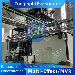 Automatic Tubular Three-Effect Evaporator, 380V 50Hz, Steam Consumption 0.5kg/kg Water, PLC Control thumbnail-3