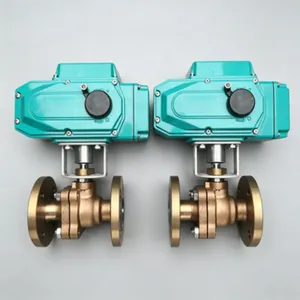 Marine Electric Actuated Bronze Ball Valve With Limit Switch Feedback Signal thumbnail-2