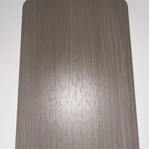 Grey Wood Grain Faced Solid Wood Core Board for Cabinet Wardrobe Door thumbnail-1