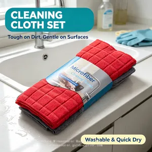 OEM ODM Microfiber Cleaning Towels Assorted Bright Color Lint‑Free Absorbent Cloths for Household Car Cleaning Bulk Supply thumbnail-2
