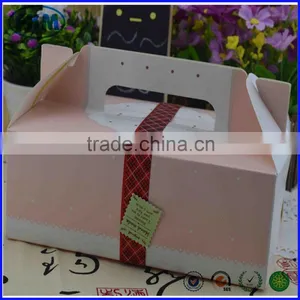 Wedding Favor Box Pink Paper Xmas Party Gifts Candy Cake Cookies Box With Handle thumbnail-3