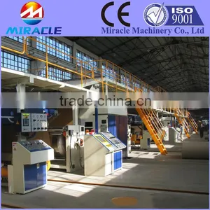 Produce 3 Layers Corrugated Board Machine, Factory Price 3 Ply Fluted Board With B Flute Complete Line thumbnail-1