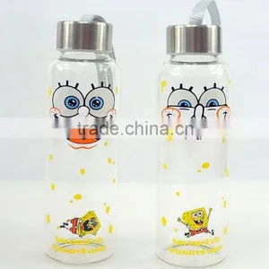 Customized Advertising Gift Cup Glass Sports Cup Lid Creative Portable Leak-resistant Readily Cup Transparent thumbnail-1