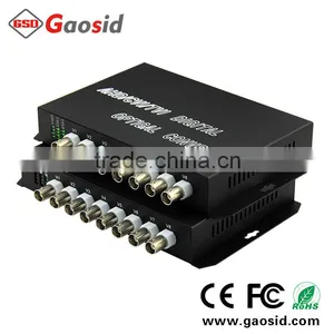 CCTV HD TVI/HDCVI/AHD 1/2/4/8/16/ch Fiber Optic Video Converter 8Ch HD TVI Video+1Ch RS485 Data thumbnail-1