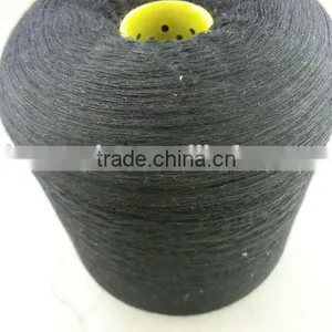 65%polyester 35%cotton Black Yarn, Recycle Polyester Cotton Yarn, 6S 5S Yarn for Sock, for Gloves thumbnail-1
