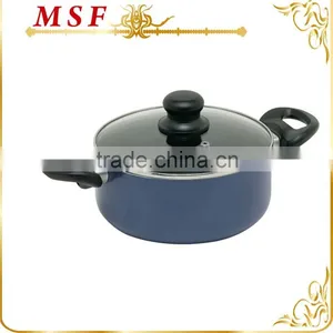 MSF-PA6240-1 24*10.5cm Pressing Aluminum Casserole Non Stick Coating Interior Non Induction Spiral Bottom thumbnail-1