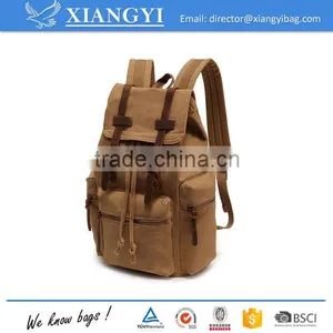 Vintage Canvas Rucksack Backpack For Travel Casual Daypacks thumbnail-1