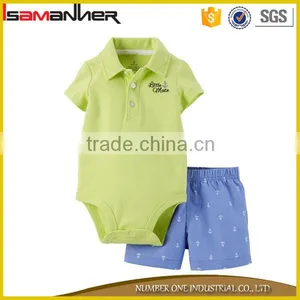 OEM Kids Pajama Suit Comfort Cotton Plain Baby Romper Set With Shorts Supplier's Choice thumbnail-2