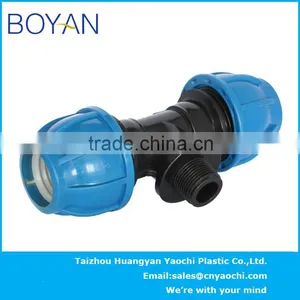 BOYAN PP Compression Pipe Fittings for Irrigation Quick Male Tee thumbnail-5