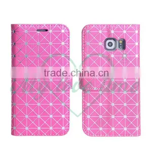 Grid Patterm OEM Leather Case for Samsung S6 Edge thumbnail-3