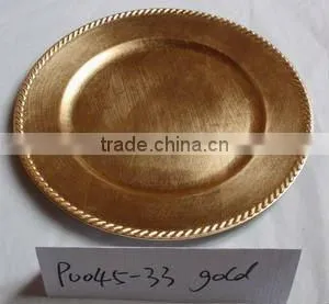 13' PP Gold Charger Plates thumbnail-1