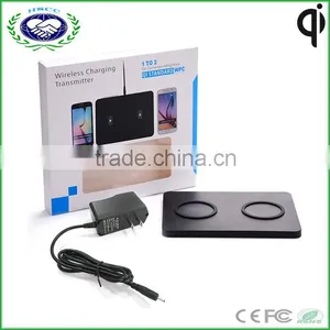 2 in 1 Qi Wireless Power Dual Pad Charger For Samsung S6 Edge S6 Universal thumbnail-3