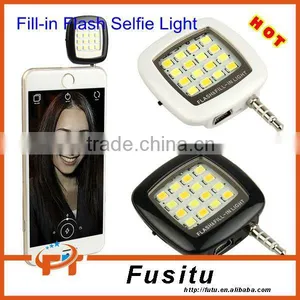Mini Portable 16 LED Camera Fill-in Flash Selfie Light For Cell Phone Tablet thumbnail-1