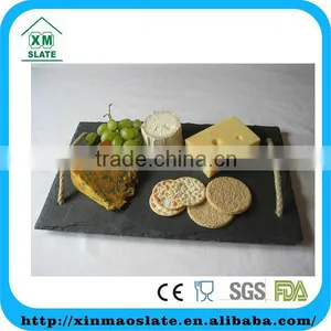 Original Slate Cheese Board With Hemp Rope Handles thumbnail-1