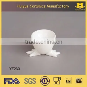 Hot Sell Microwave White Glaze Custom Ceramic Egg Cup Wholesale thumbnail-1