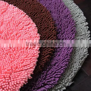 High Pile Shaggy Carpet Living Room Floor Mat and Rugs Round Shape thumbnail-1