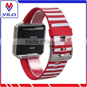 High Quality Replacement Adjustable Silicone Watch Band Rubber Wrist Strap for Fitbit Blaze Smart Watch thumbnail-2