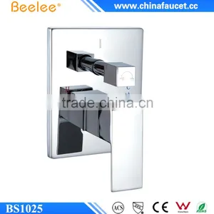Beelee BS1025 Square 2-Function Single Lever Concealed Bathroom Bath Shower Mixer With Diverter Faucet Control for Bathroom thumbnail-1