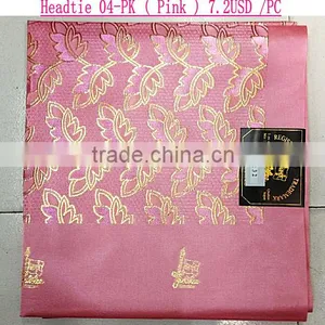 Pink African Sego Headtie Gele / Cotton Swiss Headtie Fabric thumbnail-1