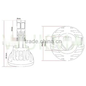 Motorcycle / Car Accessories 24W H4 H6 H7 Universal 4 Side Motorcycle Led Headlight for Fz16 Bajaj 150cc Pulsar Motor M4-led thumbnail-3