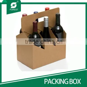 6 PACK WINE OR BEER CARRIER WHITE OR BROWN thumbnail-1
