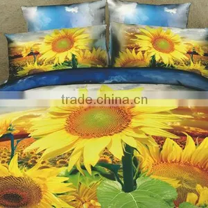 100% Cotton 3D Flower Duvet Cover Set thumbnail-1