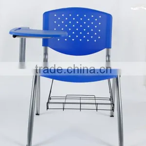 Lihua Factory Wholesale STACKABLE Plastic Student School Chairs With Writing Pad 1008d thumbnail-1