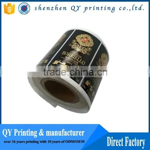 Fancy Custom Printed Adhesive Red Wine Bottle Label thumbnail-1