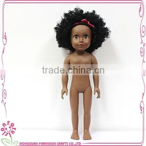 Black Skinny Doll Full Vinyl 18 Inch Naked Vinyl Craft Dolls thumbnail-1