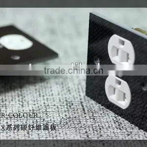 Copper Color Carbon Fiber Series AC Wall Socket thumbnail-1
