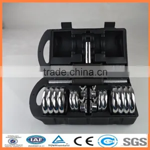 15KG 20kg 30kg Solid Dumbbell Plated Handle (Straight Grip) Dumbbell Set thumbnail-1