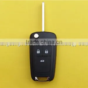 Flip Folding Key Shell for Chevy Remote Key Case Cover 3 Buttons Chevrolet Cruze HU100 Blade thumbnail-2