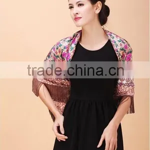 Customized Silk Twill Square Scarf With Digital Printing thumbnail-4
