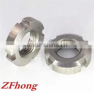 M10 304 Stainless Steel Slot / Slotted Round Nut thumbnail-1