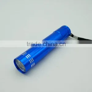 Luxury Quality 360nm Customized 9 LED Light Purple UV Bulb Portable Metal Flashlight thumbnail-1