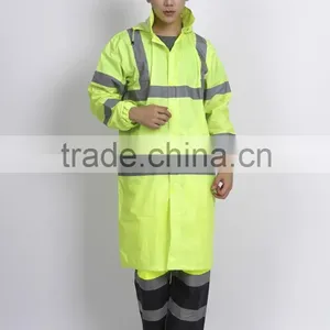 High Quality Waterproof Reflective Police Raincoat With Hood thumbnail-2