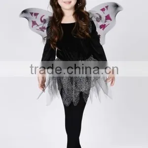 Cheap Wholesale Child Fairy Costumes 1year Baby Girl Black Chiffon Fairy Dress thumbnail-2