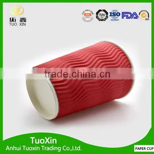 12 Ounce Tripple Wall Red Colored Disposable Paper Cup thumbnail-4