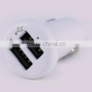SY D6 5V 3.4A 2 USB Port Car Charger White Color Charger Dual USB CE Rohs FCC thumbnail-3